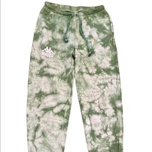 Kappa Womens Sweats, Size XS, Green & White Tie Dye